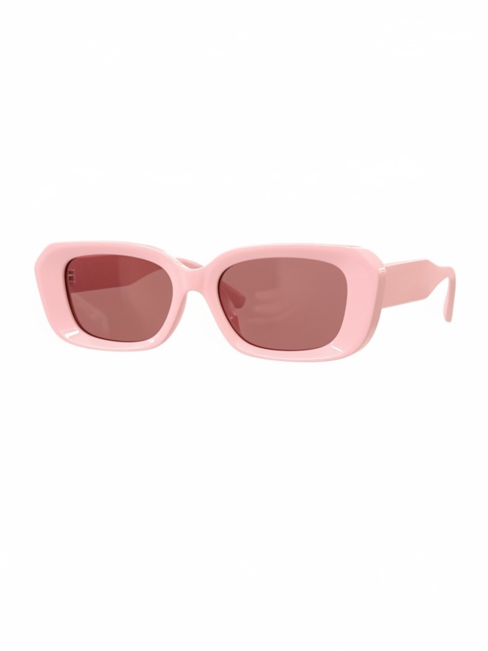 Retro Rectangular Pink Sunglasses